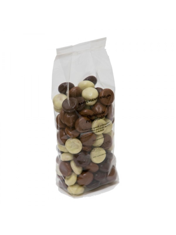 Pebernødder m/chokolade - 150 gr.