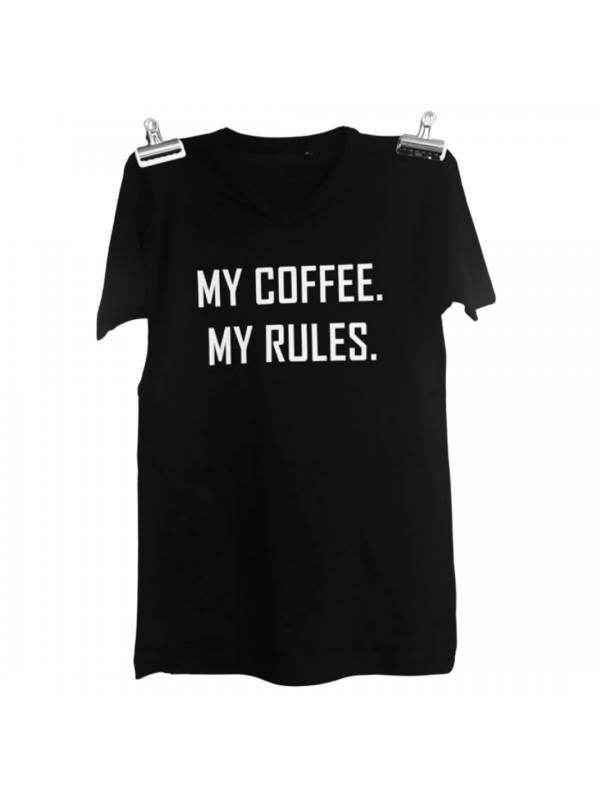 T-shirt, 'my coffee - my rules', herre