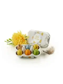 Æggebakke med 6 stk. gourmetæg - Chokolade