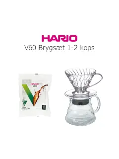 Hario V60 Brygsæt, 1-2 kops - Hario