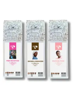 3 poser 3.CoffeeCru Farm Mountain - Kaffe